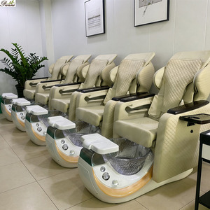 Sillón de Pedicura Moderno de Diseño Individual/Doble, Color Beige, Fibra de Vidrio, Purjet Cleo, con Masaje de Espalda, Venta al por Mayor - Product Image 3
