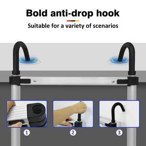 Échelle télescopique portable en aluminium à 15 marches, 7 m, crochets de toit, échafaudage moderne isolé et pliable pour la maison, l'extérieur, les escaliers, la salle de sport - Product Image 5