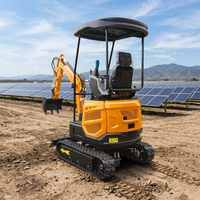 Nueva Miniexcavadora Hidráulica Económica, Pequeña Excavadora, Microexcavadora, Miniexcavadora Más Pequeña de 1.8 Toneladas