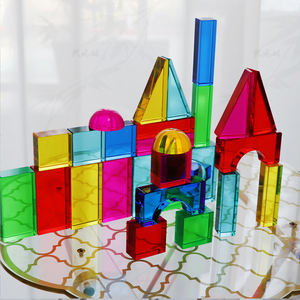 Jouets d'empilage arc-en-ciel solides à forte pénétration, blocs <span class=keywords><strong>de</strong></span> construction en cristal, jeux en acrylique, ensembles éducatifs, jouets en blocs d'acrylique - Product Image 2