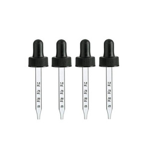 Ống Nhỏ Giọt Thủy Tinh Hiệu Chuẩn CRC Màu Đen Và Trắng 18/410 Với Các Giọt Nhỏ Giọt Có Vết Chai Phù Hợp Với Chai Thủy Tinh Boston 2Oz 20/400 - Product Image 4