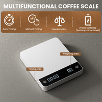 Timbangan Kopi Digital Elektronik Mini Putih 3kg 0.1g dengan Timer, Produk Terlaris Pabrik Changxie