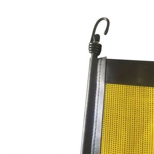 Lona de seguridad para carga sobredimensionada de 18 x 84 pulgadas con impresión personalizada, de malla, para remolques de vehículos, con cuero PU y gancho - Product Image 4