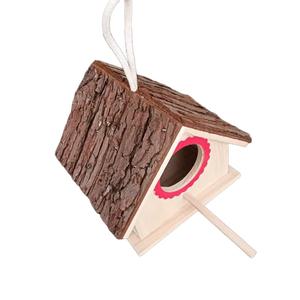 บ้านนกไม้ทรงสามเหลี่ยมน้ำหนักเบาเรียบง่ายสำหรับแขวนกลางแจ้งทุกฤดู - Product Image 2