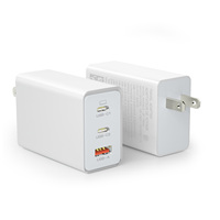Chargeur rapide HNT 65W GaN PD PPS QC3.0 avec certification RCM, ports 2C1A pour ordinateurs portables et Samsung Galaxy S21 S22 S23