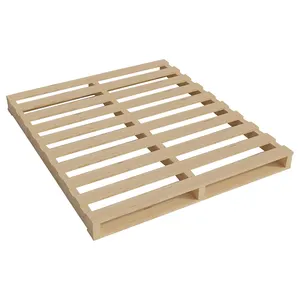 Warehouse pallet shelves wooden cargo support platformsides into fork type manual pallets