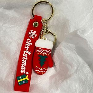 Llavero Navideño de Plástico con Diseño de Personaje de Dibujos Animados de Santa Claus, Adornos Colgantes para Decoración de Árboles de Navidad - Product Image 3