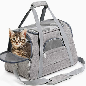 Sac de transport pliable pour chat en nylon écologique approuvé par les compagnies aériennes - Product Image 2