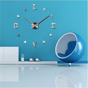 Horloge murale numérique moderne en acrylique, sans cadre, silencieuse, style nordique, pour la décoration de la maison, du salon, de la chambre, autocollants miroir muraux - Product Image 6