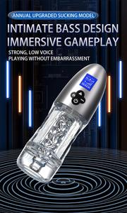 투명 흡입형 자위컵 LCD 디스플레이 전자동 음성 작동 남성용 자위기구 영문 버전 - Product Image 6