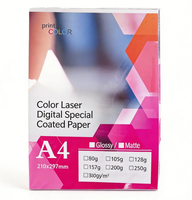 Papier d'impression A4 double face couché en gros, 105 g/m², 200 g/m², feuilles de papier blanc pour usage bureautique et scolaire