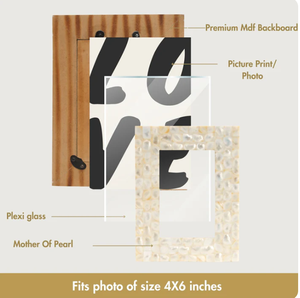 Cadre photo en perles élégantes de qualité supérieure 4x6 pouces cadre photo de table décoratif moderne pour cadeau de décoration de maison élégant - Product Image 4