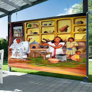 Fondo de Vinilo Personalizado con Logotipo, Material Impermeable, Tamaño Grande 4*3.5 M, Estilo Etíope Habesha para Bodas - Product Image 6