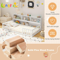 Lit de sol pour tout-petits en bois durable, écologique, Montessori, couleur personnalisée, avec rangement pour chambre à coucher, salon, hôtel et école