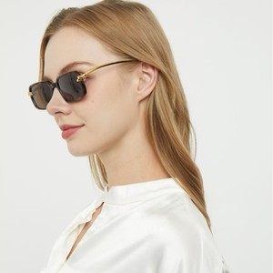 <span class=keywords><strong>Gafas</strong></span> <span class=keywords><strong>de</strong></span> <span class=keywords><strong>Sol</strong></span> Cuadradas <span class=keywords><strong>con</strong></span> Diseño <span class=keywords><strong>de</strong></span> Nudo <span class=keywords><strong>de</strong></span> <span class=keywords><strong>Cuerda</strong></span> y Varillas Metálicas, Estilo Vintage, Protección UV400 para Mujer, Novedad 2026 - Product Image 2