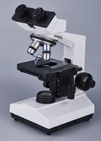 AFS XSZ-107BN Medical Lab Binocular Biological Microscope LED Illumination Double Layer Mechanical Stage (140x140mm) 12-Month