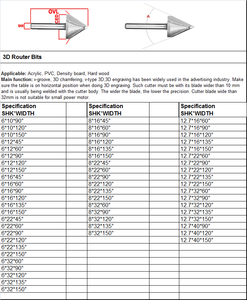 Outil de gravure <span class=keywords><strong>à</strong></span> rainure en V CNC, outil de gravure 3D, fraises pour bois, 6/<span class=keywords><strong>8</strong></span>/12mm - Product Image 6