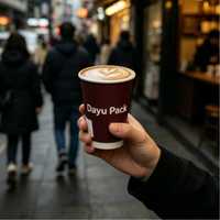 Gobelets en papier de qualité supérieure, écologiques, biodégradables, à double paroi, de qualité alimentaire, avec revêtement PE, imperméables, jetables, pour les cafés