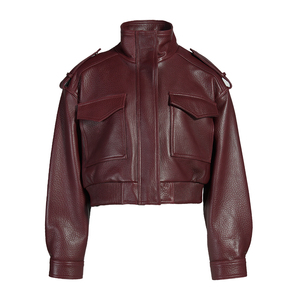 Jxwatcher Giacche in Vera <span class=keywords><strong>Pelle</strong></span> di Pecora di Alta Qualità per <span class=keywords><strong>Moto</strong></span>, Modello Corto da <span class=keywords><strong>Donna</strong></span>, Giacche in Vera <span class=keywords><strong>Pelle</strong></span> Stile Bubble - Product Image 1