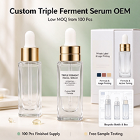 Sérum Triple Ferment OEM – Traitement Hydratant et Revitalisant au Collagène et Cordyceps – Marque Personnalisée – Traitement Facial