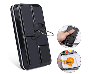 XinyiArt Venta al por mayor: Estuches de metal vacíos para acuarelas de 12/24/48 compartimentos, <span class=keywords><strong>paleta</strong></span> de pintura, caja de <span class=keywords><strong>paleta</strong></span> de acuarelas para media pastilla y pastilla completa - Product Image 6