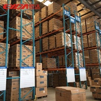 Étagère de stockage industrielle sur mesure en acier robuste avec protection anticorrosion, rayonnage à gravité pour palettes, entrepôt surélevé