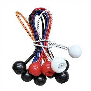 Cordes élastiques robustes <span class=keywords><strong>pour</strong></span> tente avec boule en plastique de 3,5 mm, cordes élastiques colorées avec boule en plastique <span class=keywords><strong>pour</strong></span> le camping en plein air, fixation de bâche de tente - Product Image 1