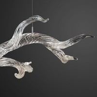 Lustre de branche d'arbre en cristal de luxe grande lampe suspendue en verre fantaisie pour hôtel et maison salon décor élégant pendentif lumières
