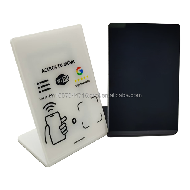 NFC Google Review Card 13.56mhz Waterproof Thickened Acrylic Card Programmable NFC Smart Card for Social Media Review Stand