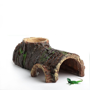 LMC20699 resina reptil roca ocultar cueva con cuenco de agua plástico tienda de mascotas escondite cueva para reptiles para sala de estar - Product Image 3