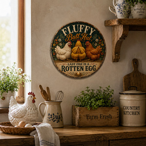 Vintage <strong>Funny</strong> Chicken Tin <strong>Sign</strong> Rustic Metal <strong>Sign</strong> Farmhouse Coop <strong>Kitchen</strong> Wall Art Country Poster <strong>Funny</strong> Metal <strong>Sign</strong> - Product Image 3