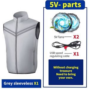 5V Air Conditioner <b>Jacket</b> Vest <b>Cooling</b> Vest with Fan,Outdoor Work Fan Coat for Man Women - Product Image 4
