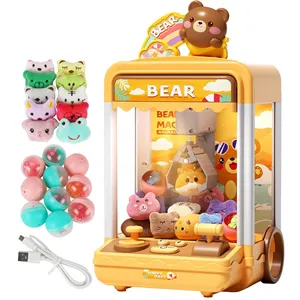 Mini kit de brinquedos para crianças, brinquedos de arcade, máquina de garra de urso fofa, brinquedos para casa, brinquedos pequenos e divertidos, dispensador de prêmios, brinquedos legais para meninos e meninas