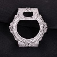 Aksesoris Bezel Jam Tangan Hip Hop Ready Stock, Bunga Kuningan Berduri VVS D Moissanite, Cocok untuk Casing Jam DW6900RL, Lulus Uji Berlian
