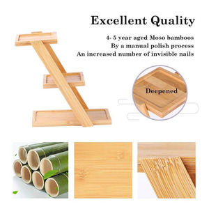 Petit support <span class=keywords><strong>de</strong></span> plante mobile personnalisable présentoir <span class=keywords><strong>de</strong></span> fleurs d'intérieur en bois <span class=keywords><strong>de</strong></span> bambou multicouche pour centre commercial fini en <span class=keywords><strong>peinture</strong></span> - Product Image 6