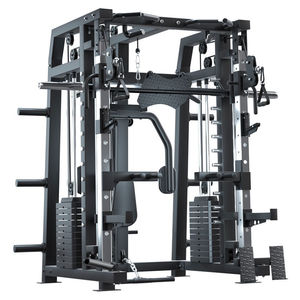 Machine Smith multifonctionnelle avec support pour haltères : cadre de portique robuste pour les squats, la musculation et l'entraînement complet du corps à domicile - Product Image 1