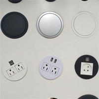 90MM Trou UK Power Caché Encastré Main Pop up Prise de courant/Bureau Table Cuisine Bureau Meubles Usb Power Strip Socket