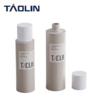 Contenants de luxe Taolin Pack en PETG pour soins de la peau avec injection de couleur et étiquetage + couvercles/capsules assortis en PP, ensemble de soins de la peau OEM