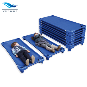 Cama de Malla de Plástico Azul <span class=keywords><strong>para</strong></span> Preescolar, Cama de Descanso <span class=keywords><strong>para</strong></span> Niños al por Mayor, Apilable, <span class=keywords><strong>Montessori</strong></span>, Guardería, Cama <span class=keywords><strong>para</strong></span> Niños Pequeños - Product Image 1