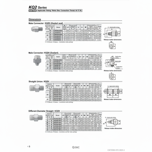 นิวเมติกส์แบบสัมผัสเดียว KQ2H04-06A1ชิ้นส่วนนิวเมติก SMC - Product Image 1