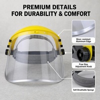 Masque de sécurité standard CE Écran facial en plastique transparent PC avec écran de protection 8 "* 15.5" * 1mm et bord en aluminium