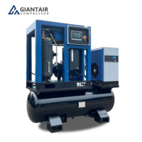 GiantAir 7.5kw 11kw 15kw 22kw Equipment Factory Compresseur d'air à vis rotatif tout-en-un industriel général silencieux pour la peinture