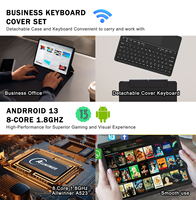Tablette A20 haut de gamme, processeur octa-core Allwinner, 10,1 pouces, clavier 2-en-1, Android 13, 4 Go + 64 Go, professionnelle, Wi-Fi, 5000 mAh