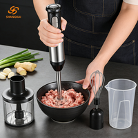 Mixeur plongeant électrique SHANGKAI, puissant, haute vitesse, pour faire mousser le lait, bâton de mixeur, SUS304, mixeur plongeant multifonctionnel électrique 5 en 1