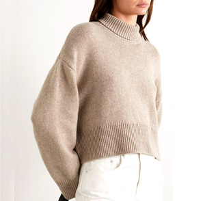 Wholesale <strong>Turtle</strong> <strong>Neck</strong> Korean Style Wool Cashmere Sweater Cashmere Crop <strong>Jumper</strong> <strong>Women</strong> - Product Image 2