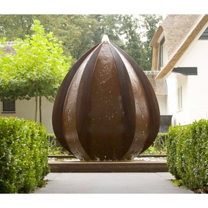 Grande <span class=keywords><strong>Fontana</strong></span> d'Acqua da Giardino in Acciaio Corten per Esterni - Product Image 1