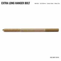 Vis de suspension extra longues M8 M10 M12 M16 100 200 300mm à double extrémité bois-métal en acier au carbone zingué jaune robuste