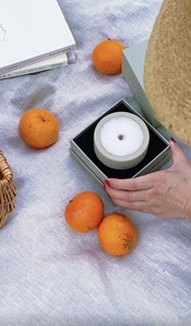 Candela profumata in cemento Petrichor con oli essenziali alla cannella, decorazione industriale per la casa, camera da letto, idea regalo - Product Image 5