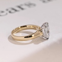 Bague de fiançailles solitaire en diamant de laboratoire taille radiant de 2 carats, monture cathédrale, or massif 10K/14K/18K, certifiée IGI CVD/HPHT VVS