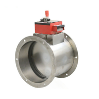 Amortisseur de conduit d'air manuel réglable en acier inoxydable Amortisseur d'incendie circulaire rond pour système CVC